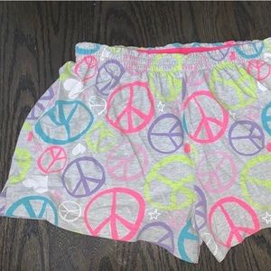 Peace sign pj shorts